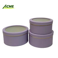Round Cylinder Gift Box Gold Rim Cardboard Tube Box Flower Small Gift Packaging Box Custom Logo Wholesale Stock Available