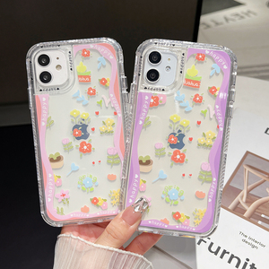 2024 cover per telefono di tendenza per <span class=keywords><strong>Samsung</strong></span> A23 <span class=keywords><strong>M23</strong></span> F23 3 in 1 cornice a onda colorata con motivo floreale - Product Image 4