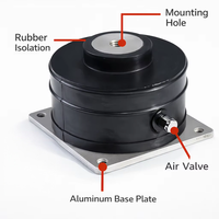 Isolateur à ressort pneumatique en caoutchouc et aluminium, série ALJ-58A, isolation passive basse fréquence, équipement de précision, fourni par l'usine