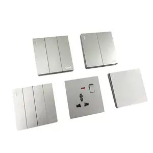 YAKI 1gang 2gang 3gang Electric Wall Switch Socket Plastic 220-250V CE Household Switch and Socket Electric Light Wall Switches