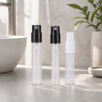 Flacon pulvérisateur en verre noir avec capuchon, vide, rechargeable, pour parfum, format voyage, emballage cosmétique, vente en gros