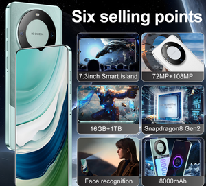 HiCyber New 60 7.3 Inch Full Screen 5G Android 10 Gaming Smartphone with Quad Core CPU Snapdragon 800 Series 90Hz 108MP - Product Image 4