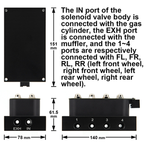Phổ Accuair VU4 Phong Cách 1/4 "4-Góc Van Điện Từ Đơn Vị, Không Khí Đi Xe Hệ Thống Treo Van Điện Từ (0-300psi) SMV-02 - Product Image 4
