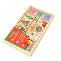Tampon journal en bois personnalisé pour enfants kit de tampons en caoutchouc enseignant bébé jouet scrapbooking animal noël ferme tampons en bois ensemble