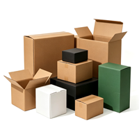 Boîtes d'expédition auto-érectables en carton ondulé kraft robuste, imprimées sur mesure en quadrichromie avec dorure, pour supermarchés électroniques