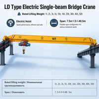 Pont roulant monopoutre sur rail avec palan pour le chargement et le déchargement de marchandises dans les hangars logistiques