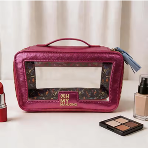 Bolsa de Almacenamiento de Mahjong Moderna y Lujosa, Ecológica, Impermeable, Plegable, Transparente, de PVC, con Cierre y Flecos, Estilo Americano, <span class=keywords><strong>para</strong></span> <span class=keywords><strong>Póker</strong></span> - Product Image 6