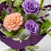 Boîte cadeau de bouquet de fleurs éternelles naturelles préservées faites à la main, longue durée (3-5 ans), pour la Saint-Valentin et la décoration de remise de diplôme