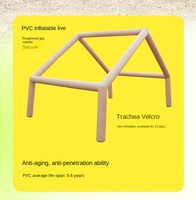 Carpa Inflable para Acampar, 3-4 Personas, Gran Tamaño, Una Sola Capa, 420D Oxford PVC, Portátil, Totalmente Automática, 2 Puertas, Bomba, Impermeable