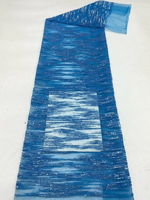 Nouveau tissu en dentelle brodée à sequins en maille tissée (100 % polyester) pour robes de mariée, vêtements et accessoires faits main