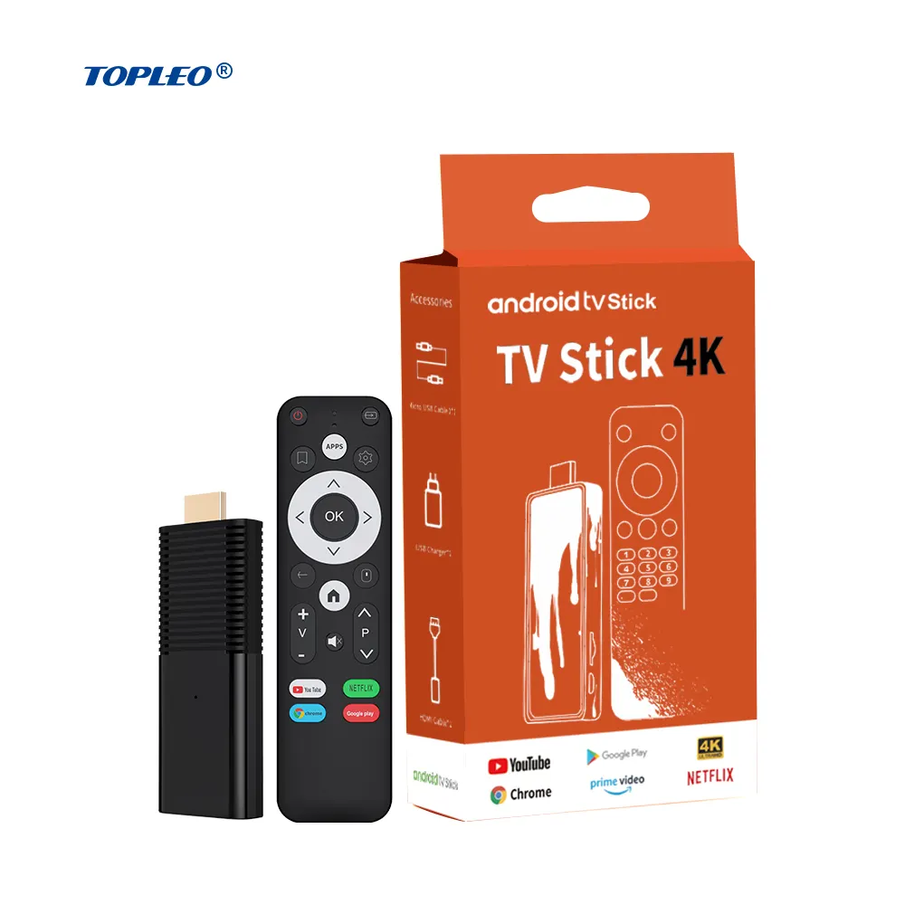 Topleo Android 10.0 I96 D1 smart tv stick box 4k hd firestick usb remote android 4k Tv Stick