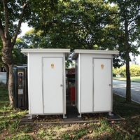 Toilettes mobiles préfabriquées modernes, design accroupi/assis, panneaux sandwich en acier, écologiques, marque YH, pour écoles extérieures 1