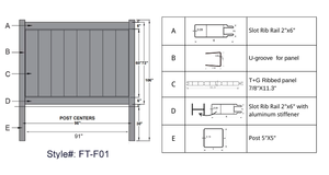 6 'x 8' PVC pannelli Privacy in vinile recinzione per esterni in plastica ASTM <span class=keywords><strong>giardino</strong></span> recinzione natura tipo di <span class=keywords><strong>legno</strong></span> trattato a pressione muro recinzione - Product Image 3