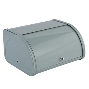 Ensemble de rangement personnalisé en acier inoxydable grande capacité, boîte à pain rétro ronde <span class=keywords><strong>avec</strong></span> poignée en acier au carbone et <span class=keywords><strong>couvercle</strong></span> - Product Image 5