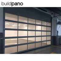 Porte de garage moderne à ouverture automatique Nouveau design en aluminium trempé à pleine vue pour usage domestique Alliage fini pour villas