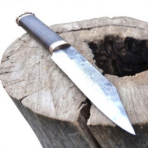 Cuchillo Vikingo Seax de Calidad Premium, DIY OEM, Acero al Carbono Alto, Hoja Recta, Punta Caída, Mango de Madera, para Caza al Aire Libre - Product Image 4
