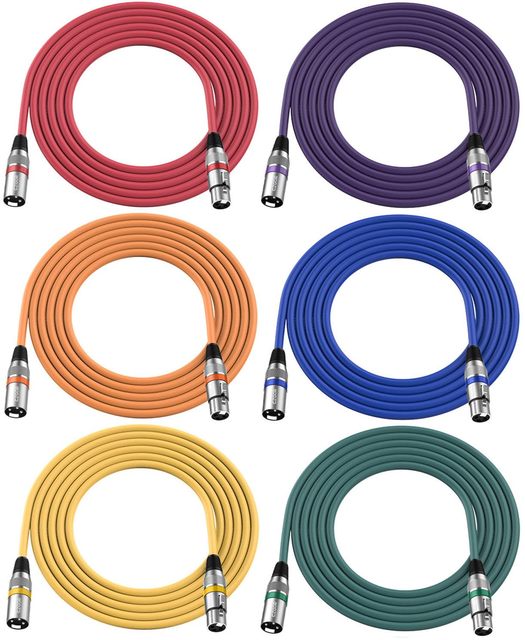 Factory Direct Sales Balanced Audio XLR Cable 6.5mm PVC Jacket Male Female Six-Color Microphone Cable with Combination Shielding