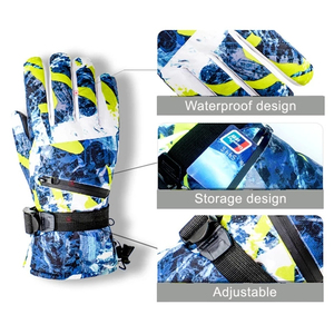 Winter Snowboard <b>Ski</b> PU Leather Non-slip Touch Screen Waterproof Motorcycle Cycling Fleece Warm Snow Unisex - Product Image 4
