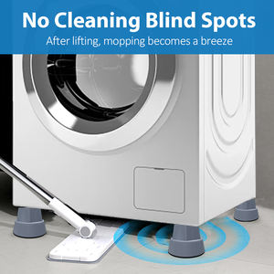 4Pcs Coussinets manuels anti-vibrations antidérapants PP + PVC Household Washing <span class=keywords><strong>Machine</strong></span> Cover Damper Pedestal Buanderie Appliance Parts - Product Image 3