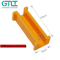 Xizi Ots Insert de patin de guidage pour contrepoids d'ascenseur sans salle de machine 100*16 10 6mm, doublure de patin de glissement pour rail auxiliaire, pièces d'ascenseur