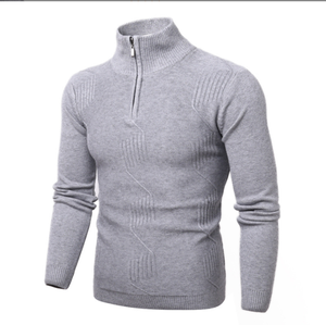 HBS821 Customized Maining Long Sleeve Pullover Plain <b>Turtleneck</b> Knitted <b>Sweater</b> for Men Chunky Knit <b>Sweater</b> - Product Image 3