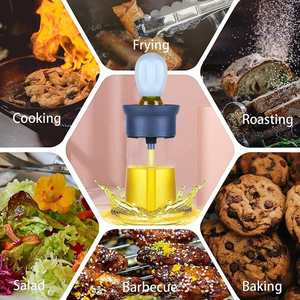 2 IN 1 yağ püskürtme şişesi şişe cam pişirme kızartma mutfak sirke barbekü için zeytinyağı ile silikon pasta fırçası dağıtıcı - Product Image 4