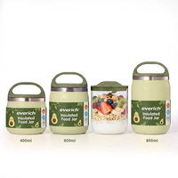 Vente en gros usine – Ensemble de boîtes repas isothermes multi-usages sans BPA, avec poignée, pour soupes et aliments, 400ml, 600ml, 800ml