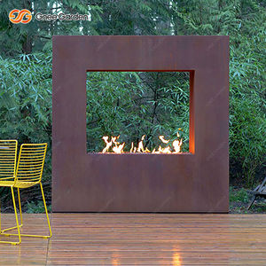 Proveedor Profesional de Chimeneas de Acero Corten, Quemador de Gas Natural, Brasero de Metal Portátil para Exteriores, Decoración de Jardín - Product Image 5