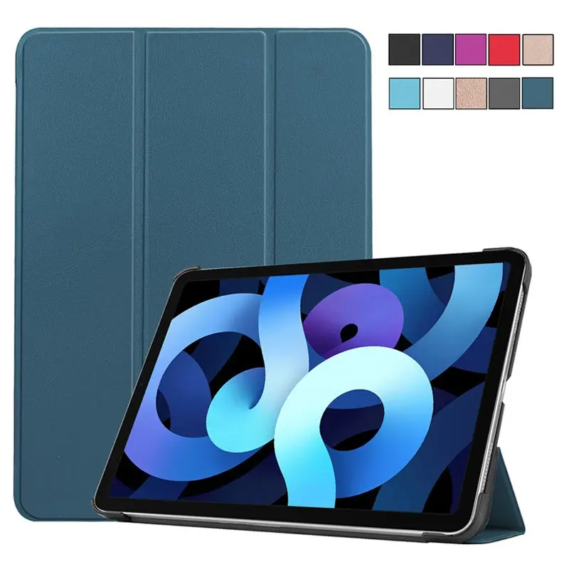Penutup Tablet Pelindung, Sarung Kulit PU Lipat untuk iPad Air 4 10.9"