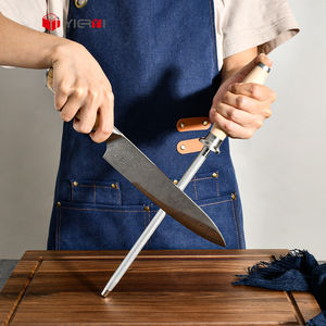 Juego de 6 cuchillos de cocina Santoku de Chef de acero de Damasco japonés OEM con 67 capas y varilla afiladora de cuchillos - Product Image 6