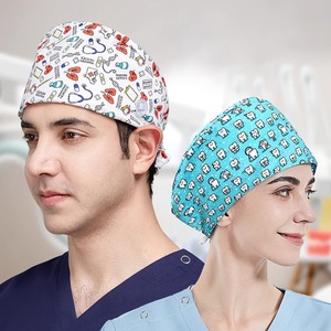 Cappello Chirurgico Unisex in Cotone Stampato con Design Personalizzato, Cappello per Dentisti, Infermieri e Medici, Berretto Medico - Product Image 2