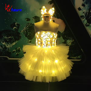 Vestido Tutú Luminoso LED para Actuaciones <span class=keywords><strong>de</strong></span> Bailarina, Estilo <span class=keywords><strong>Disney</strong></span>, Desfiles Nocturnos, DJ, Fiestas Rave, Carnaval, Año Nuevo - Product Image 5