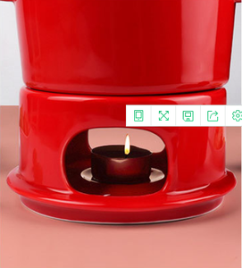 الأحمر أصيص نباتات من السيراميك فوندو الموقد الجبن مجموعة شوكولاتة الفوندو للمأكولات البحرية شريحة لحم الدواجن - Product Image 6