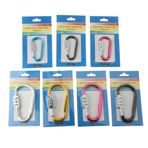 CJSJ Candado de Combinación para Equipaje, Mosquetón de Aleación de Aluminio en Forma de D, Candado Reajustable de 3 Dígitos, Colores Surtidos, Gancho de Seguridad para Viajes - Product Image 5