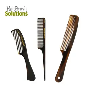 Personalised Logo Hand Made Anti Static Detangle Acetic Acid Acellulose Acetate Shell Hair Combs Hair Salon
