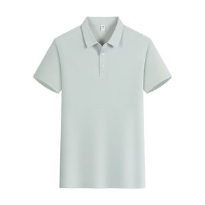 Custom Logo Short Sleeve Polo Shirt Solid Color Moisture Wicking Daily Wear Promotional Shirt - Product Image 1