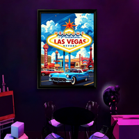 Enseigne néon personnalisable, art mural, peinture UV, décoration sur toile, illustrations halo lumineuses, idéal pour la décoration intérieure gothique et pop