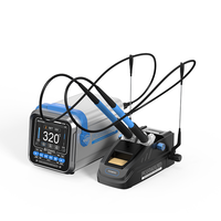 Estación de Soldadura de Doble Estación FW-BE02, Venta Directa de Fábrica, OEM ODM para Reparación de Placas Base de Teléfonos, PCB y Componentes Electrónicos