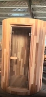 Nouveau sauna extérieur moderne en bois massif pour 2 personnes, sauna traditionnel à vapeur humide et sèche