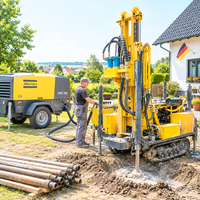 Foreuse de puits d'eau diesel tout-terrain montée sur chenilles CE 73KW, machine de forage de puits profonds 180m 200m 300m