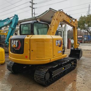 Mini-excavatrice CAT308E2 d'occasion, modèle 2022, 8 tonnes, capacité de la benne de 0,33 m³, bon état de fonctionnement, pompe hydraulique, roulement du moteur - Product Image 2