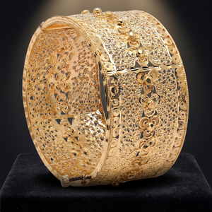 Brazalete Kada de Latón Chapado en Oro de 14K, 18K, 24K al por Mayor, Diseño Tradicional, Brazalete Kada Relleno de Oro, Joyería de Moda - Product Image 2