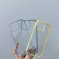 Coque de téléphone portable colorée transparente de conception simple pour IPhone 16 15 14 13 12 11 Pro Max Plus Offre Spéciale de couverture de téléphone