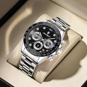 POEDAGAR 629 Luxury Fashion Wristwatch Luminous Hands Waterproof Chronograph <b>Men's</b> Quartz <b>Watches</b> for <b>Men</b> Montre Relojes Homme - Product Image 1