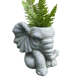 <span class=keywords><strong>Maceta</strong></span> minimalista con forma <span class=keywords><strong>de</strong></span> <span class=keywords><strong>elefante</strong></span> <span class=keywords><strong>de</strong></span> orejas grandes, linda <span class=keywords><strong>maceta</strong></span> <span class=keywords><strong>de</strong></span> resina, escultura artesanal. - Product Image 1