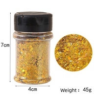 Vente chaude De Noël Holographique Glitter Chunky Mix Laser Paillettes Ensemble Flocon De Neige Arbre Coeur Pentagramme Étoile Hexagone Polyester