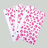 Autocollants transparents UV Fonlyu imprimés léopard rouge rose, films hydrogel INS motif animal zèbre et léopard avec traceur de découpe