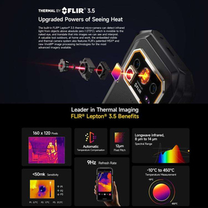 Ulefone Armor 27T Pro+ สมาร์ทโฟนพันธุ์อึด กล้องถ่ายภาพความร้อน แบตเตอรี่ 10600mAh หน้าจอ 6.78 นิ้ว 120Hz ชิปเซ็ต G99 ระบบปฏิบัติการ Android 14 หน่วยความจำ 12+256GB หน้าจอขนาดใหญ่ - Product Image 2