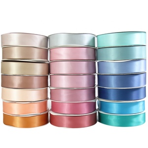 Terbaik penjual 1 1/2 dua sisi 100% poliester paket dekorasi warna Solid pita Satin untuk pesta ulang tahun - Product Image 1
