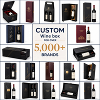 Caja de Vino de Papel Rígido Marrón Personalizada con Forro de Terciopelo e Inserto de Espuma Personalizado para Empaque de una Sola Botella de Vino Tinto